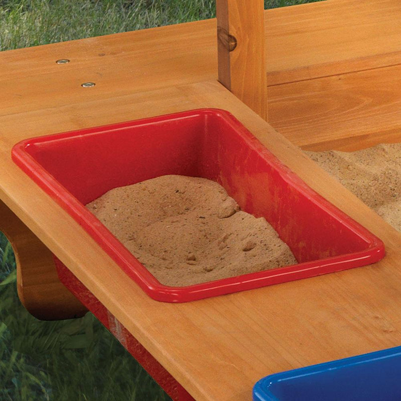 KidKraft Outdoor Sandbox with Canopy - Navy & White