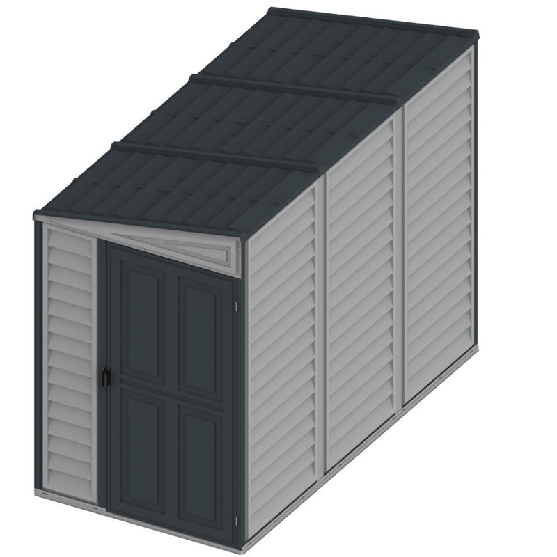 Duramax Side Mate Plus - 4ft x 8ft Plastic Garden Shed in Grey