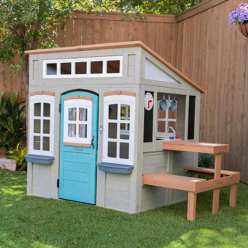 KidKraft Preston Wooden Outdoor Playhouse