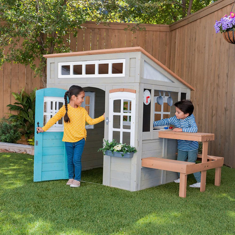 KidKraft Preston Wooden Outdoor Playhouse