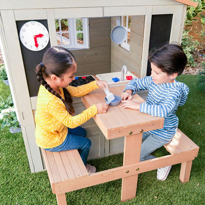 KidKraft Preston Wooden Outdoor Playhouse