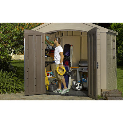 Keter Factor Apex Garden Shed 8ft x 6ft - Beige