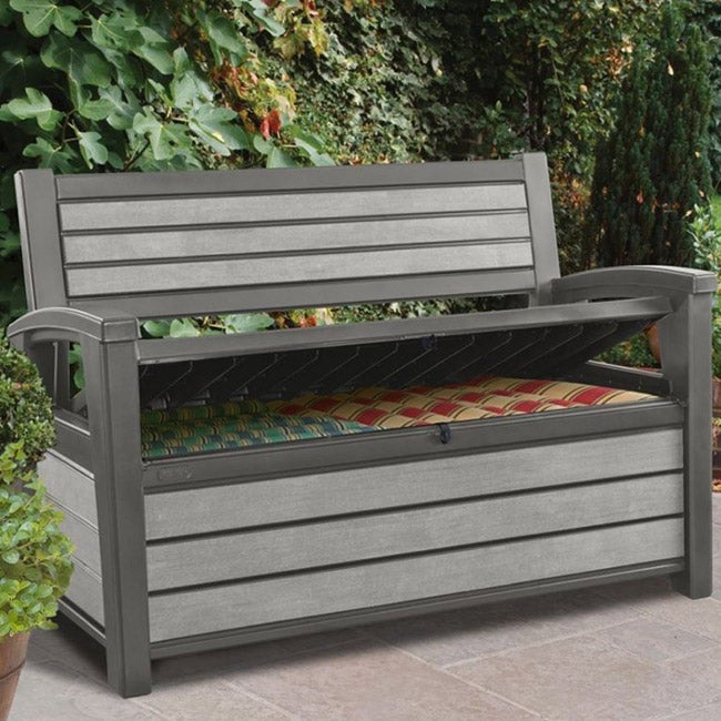 Keter Hudson Garden Storage Bench Duotech - Grey - 227L