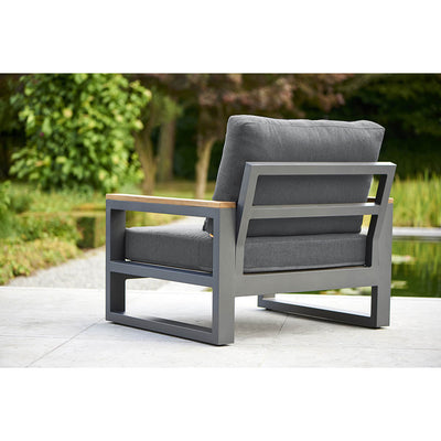 Life Soho Lounge Set - Lava Dark Grey Aluminium - All Weather Cushions