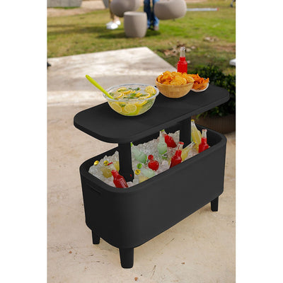 Keter Bevy Bar Cool Box Garden Table - Anthracite - 60L