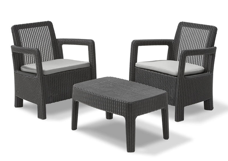 Keter Tarifa 2 Seat Outdoor Balcony Set - Grey