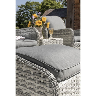 Norfolk Leisure Wroxham Rattan 2 Seat Relax Set - Light Grey