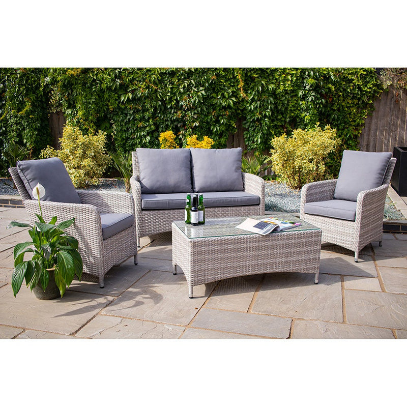 Norfolk Leisure Weybourne 4 Seat Rattan Sofa Set - Grey