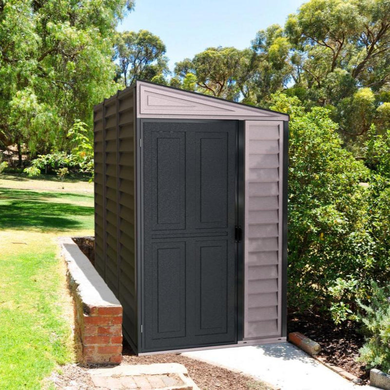 Duramax Side Mate Plus - 4ft x 8ft Plastic Garden Shed in Grey