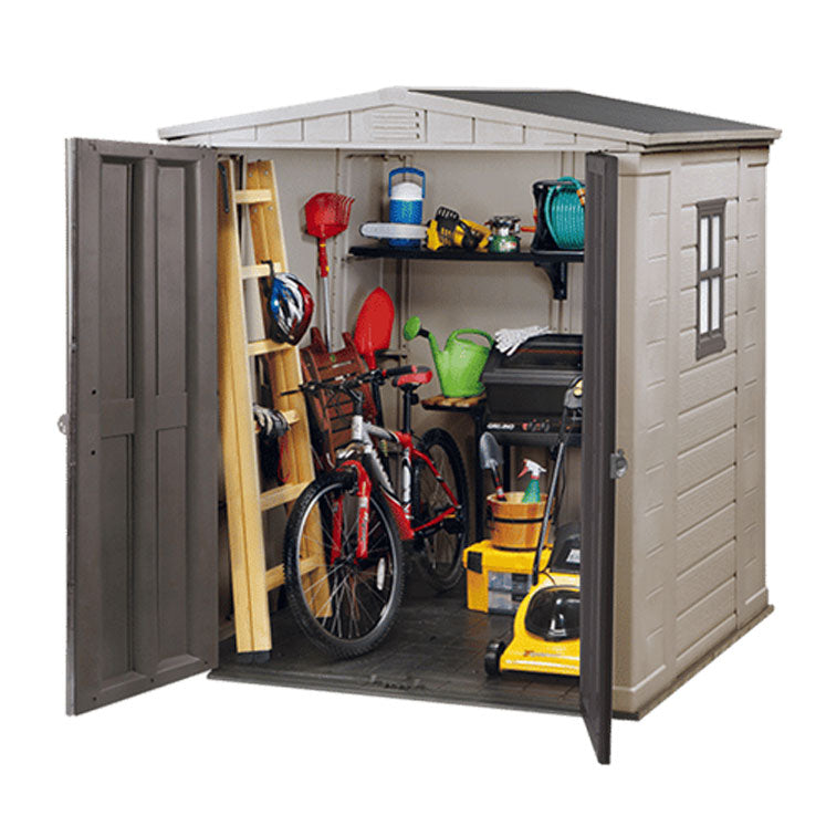 Keter Factor Apex Garden Shed 6ft x 6ft - Beige