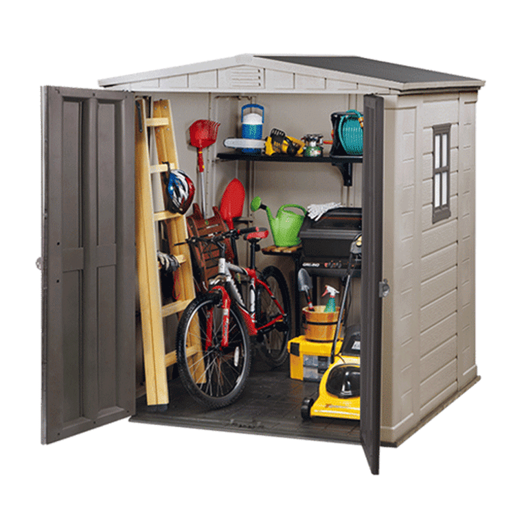 Keter Factor Apex Garden Shed 6ft x 6ft - Beige