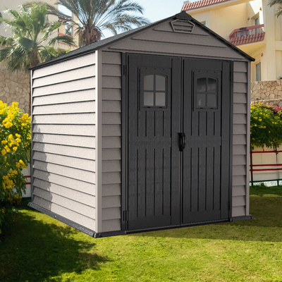 Duramax StoreMax Plus - 7ft x 7ft Plastic Garden Shed in Grey