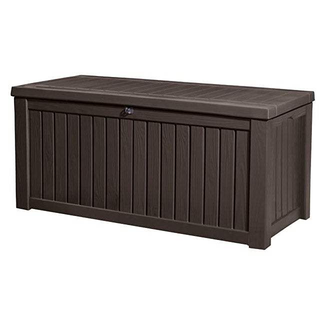 Keter Rockwood Garden Storage Box - Brown - 570L