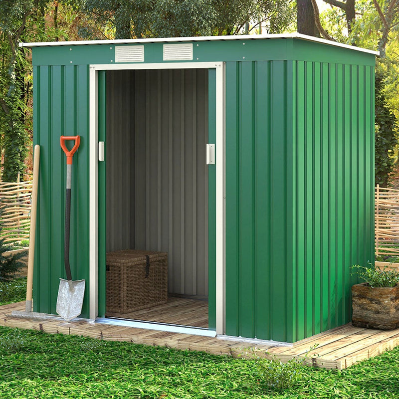 Royalcraft Ascot 1 Galvanised Steel Shed - 7ft by 4.2ft - Green