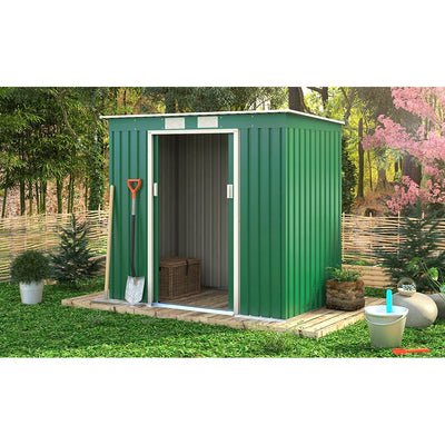 Royalcraft Ascot 1 Galvanised Steel Shed - 7ft by 4.2ft - Green