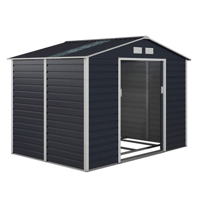 Royalcraft Cambridge 3 Galvanised Steel Shed - 9.1ft by 10.5ft - Grey