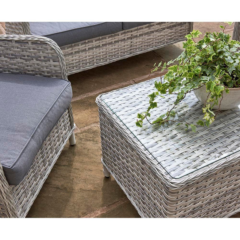 Norfolk Leisure Wroxham Rattan 4 Seat Lounge Set - Light Grey