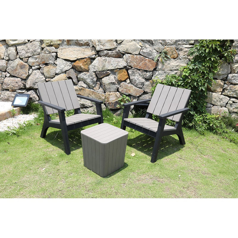 Royalcraft Faro 2 Seat Bistro Set - Wood Grain Effect