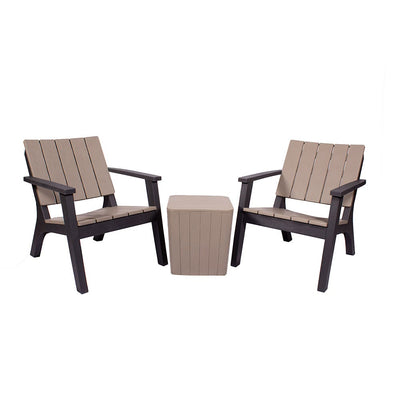 Royalcraft Faro 2 Seat Bistro Set - Wood Grain Effect