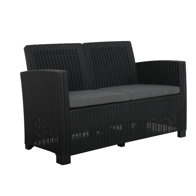 Royalcraft Faro 4 Seat Conversation Set - Black Rattan Effect