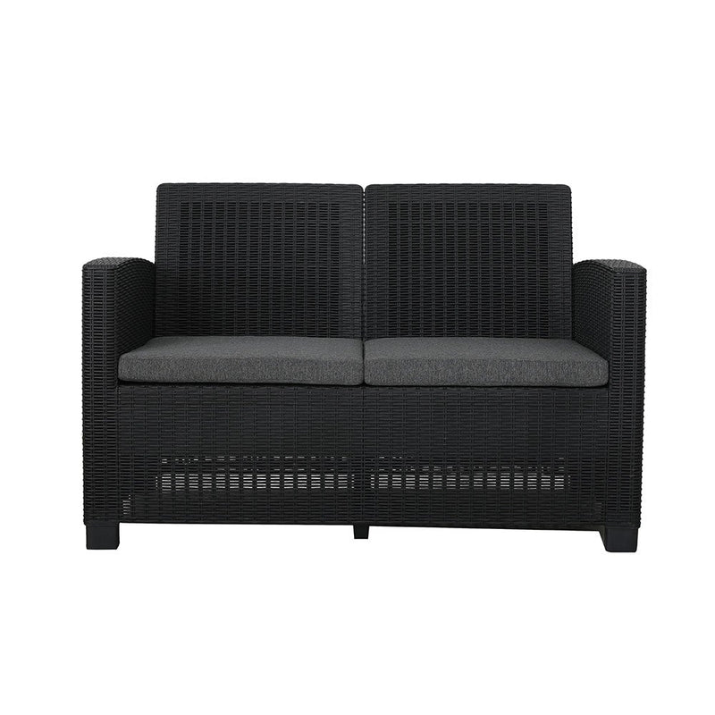 Royalcraft Faro 4 Seat Conversation Set - Black Rattan Effect