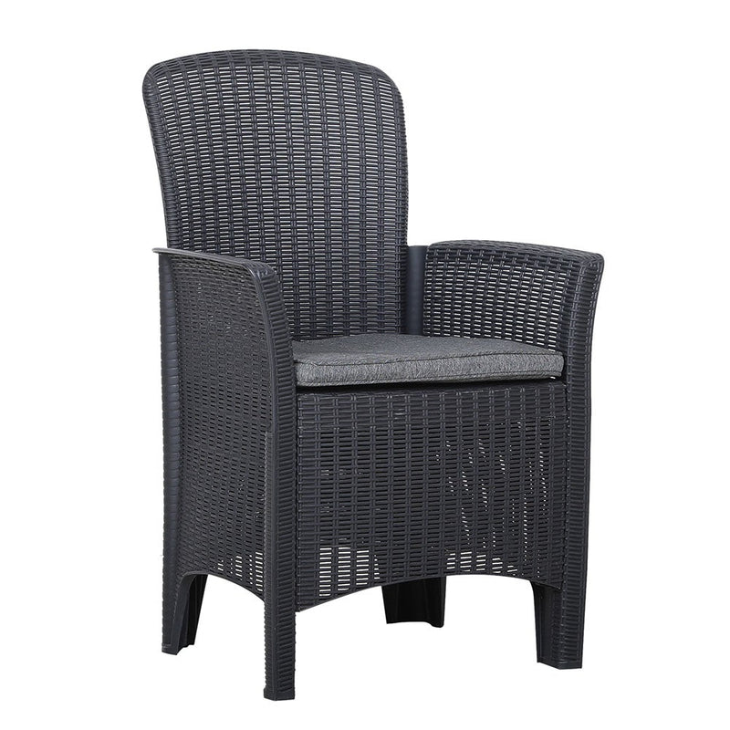 Royalcraft Faro 2 Seat Bistro Set - Black Rattan Effect