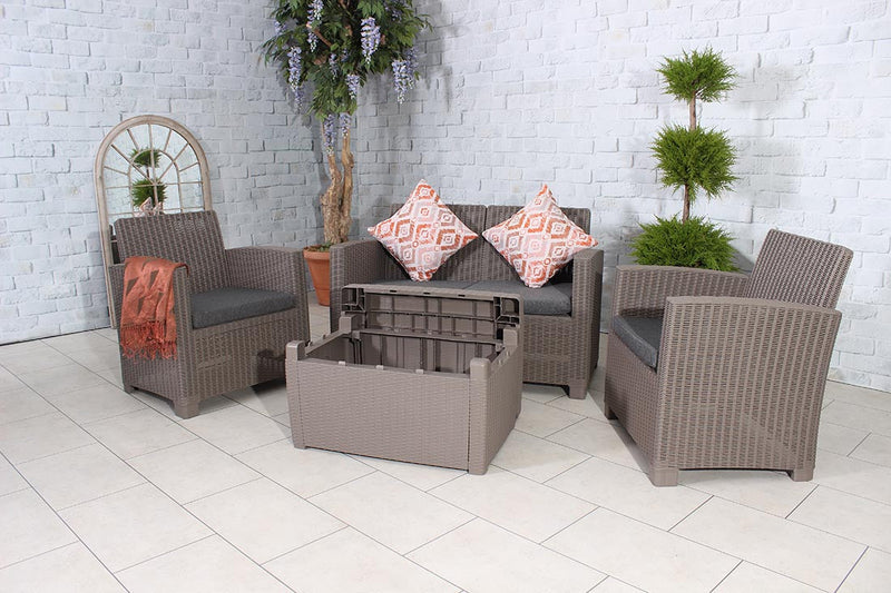 Royalcraft Faro 4 Seat Conversation Set - Grey Rattan Effect