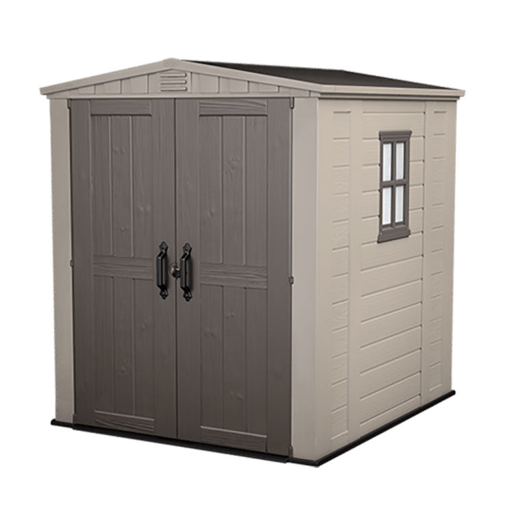 Keter Factor Apex Garden Shed 6ft x 6ft - Beige