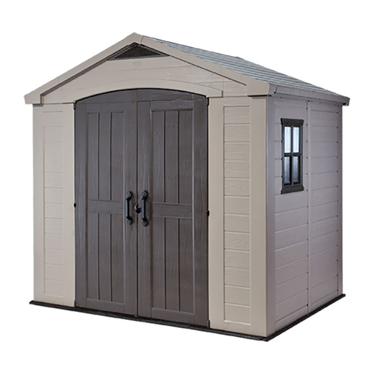 Keter Factor Apex Garden Shed 8ft x 6ft - Beige