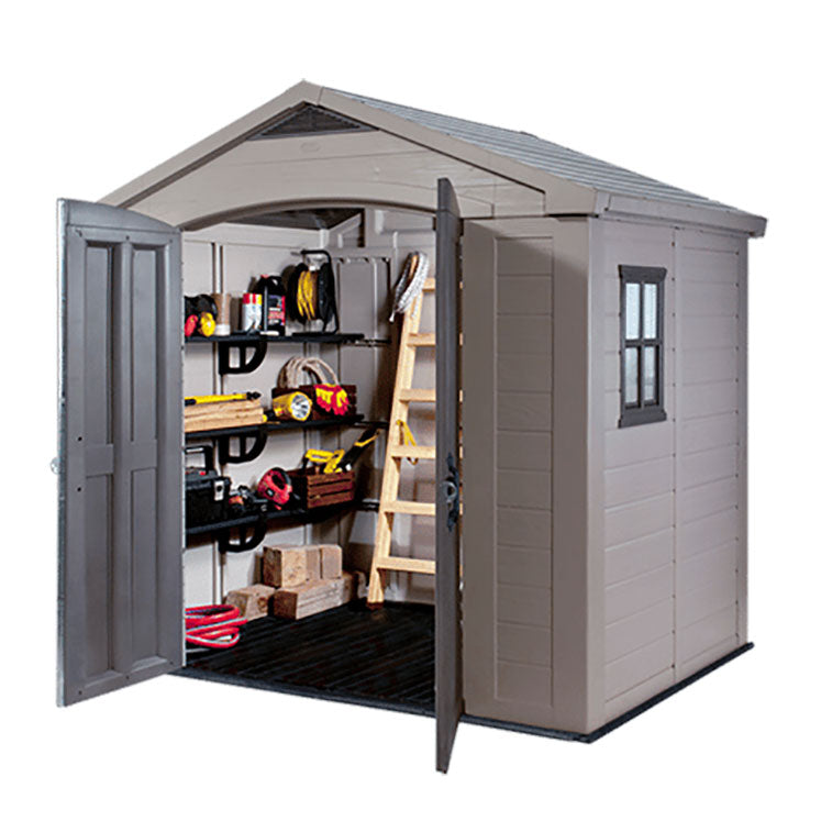 Keter Factor Apex Garden Shed 8ft x 6ft - Beige