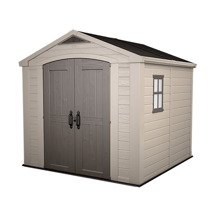 Keter Factor Apex Garden Shed 8ft x 8ft - Beige