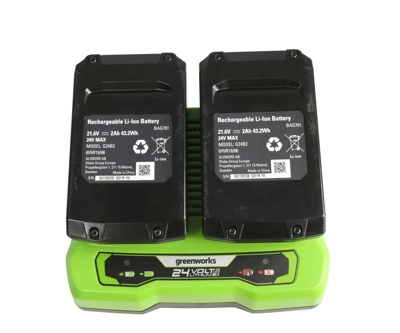 Greenworks 48V 36cm Cordless Lawnmower (2 x 2AH Battery & 2A Twin Charger)