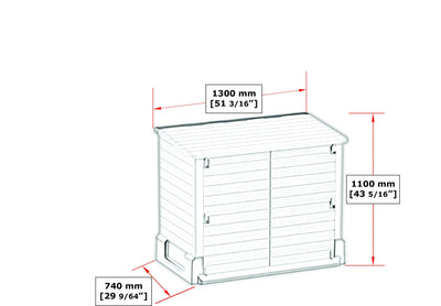 Duramax StoreAway Cedargrain Plastic Garden Storage Box - 850L - Grey