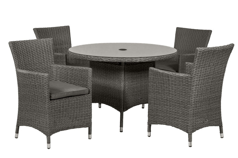 Paris 4 Seat Round Carver Dining Set