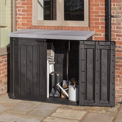 Keter Hideaway XL - Max Garden Storage Box - 1200L - Anthracite/Grey