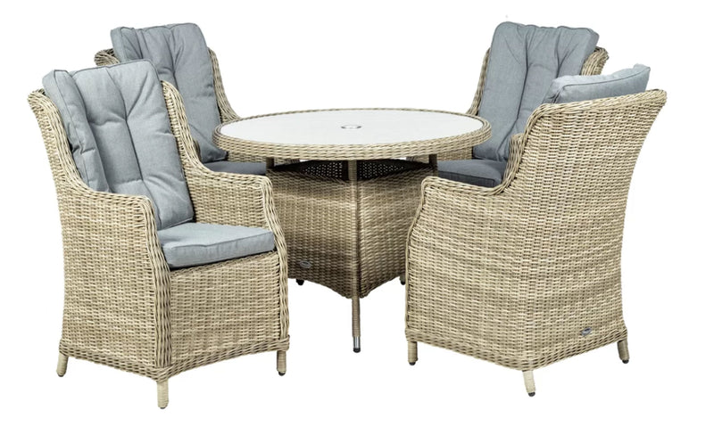 Wentworth 4 Seat Highback Comfort Dining Set