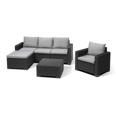 Keter Moorea 4 Seat Lounge Set - Grey