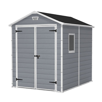 Keter Manor Apex Garden Shed 6ft x 8ft - Grey