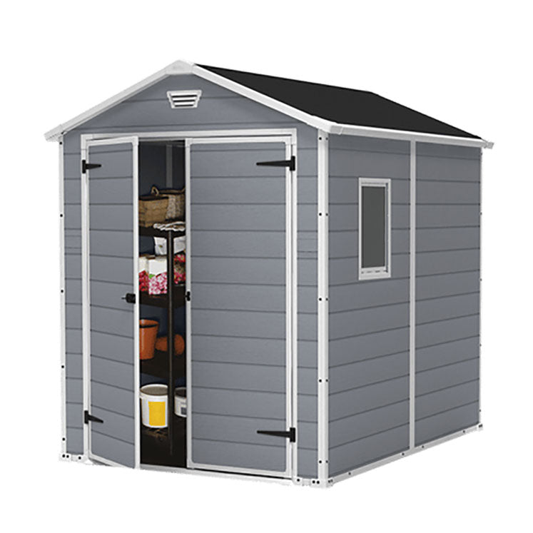 Keter Manor Apex Garden Shed 6ft x 8ft - Grey