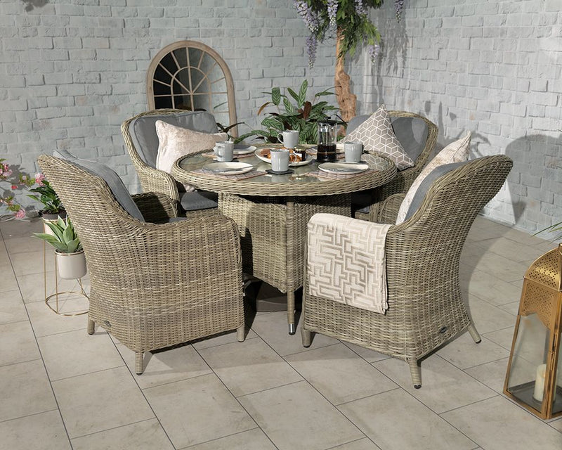 Wentworth 4 Seat Round Imperial Dining Set