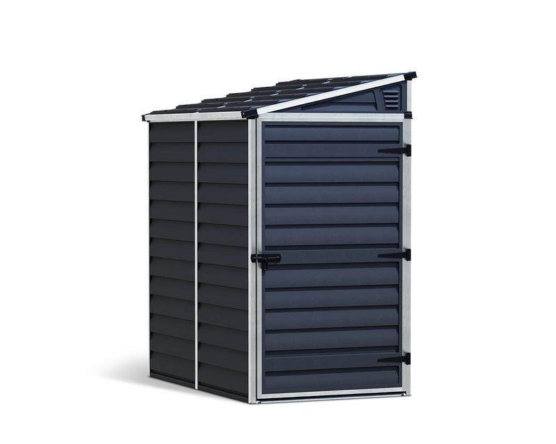 Palram Canopia Pent 4 ft. x 6 ft. Shed Kit - Midnight Grey