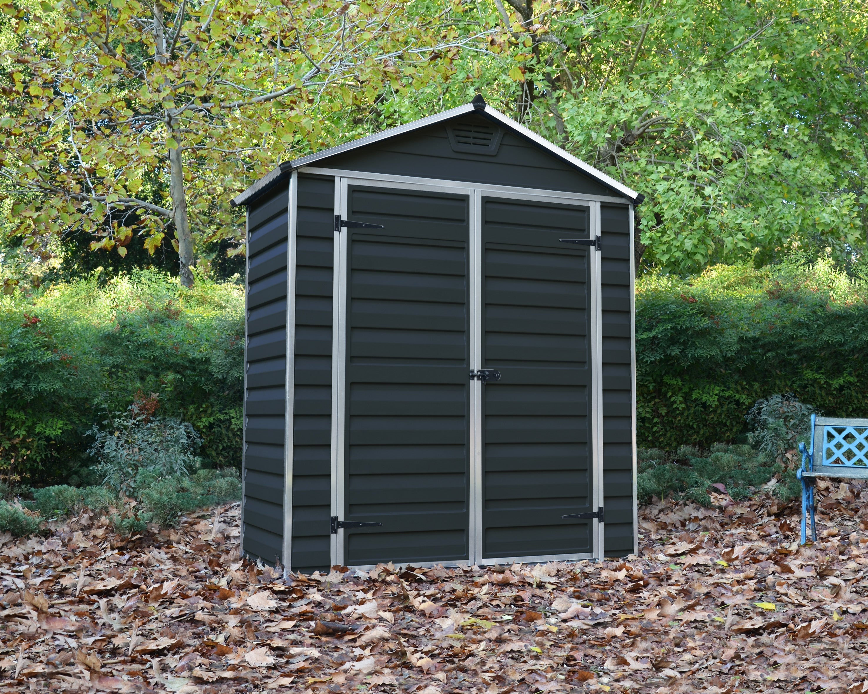 Palram Canopia Skylight 6 ft. x 3 ft. Shed Kit - Midnight Grey – Online ...