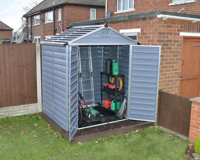 Palram Canopia Skylight 6 ft. x 5 ft. Shed Kit - Dark Grey