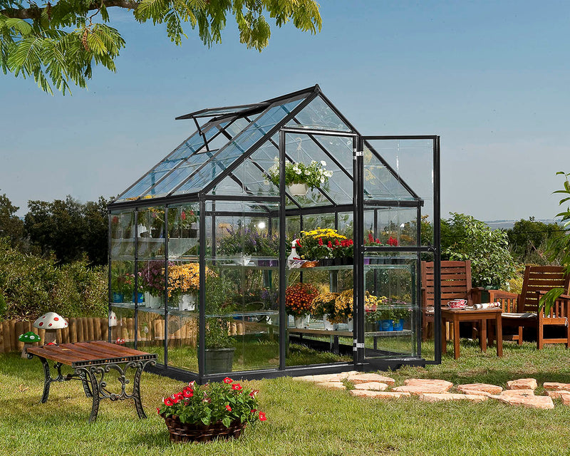 Palram Canopia Harmony 6 ft. x 6 ft. Greenhouse - Grey