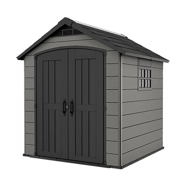 Keter Premier Apex Garden Shed 7.5ft x 7ft - Grey