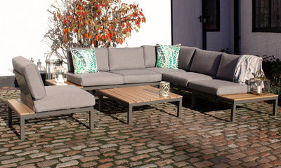 Aspen 7 Seat Aluminium Corner Lounging Set