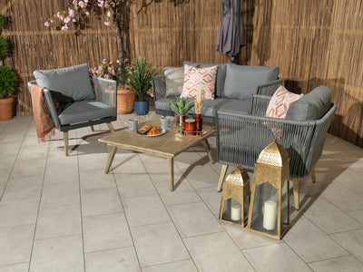 Milan 4 Seat Rattan Lounging Coffee Set