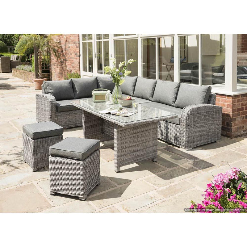 Norfolk Leisure Longbeach 8 Seat Rattan Corner Set - Grey