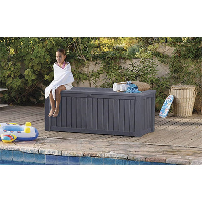 Keter Rockwood Garden Storage Box - Anthracite - 570L