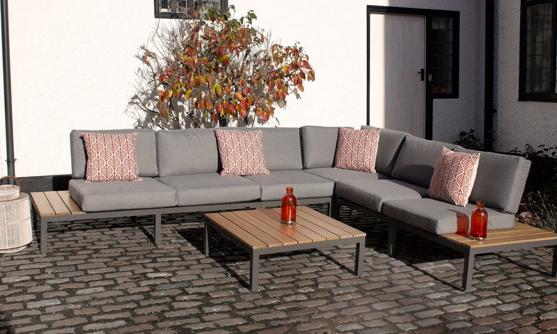 Aspen 7 Seat Aluminium Corner Lounging Set